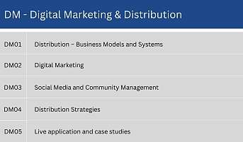 Curriculum Digital Marketing &amp; Distribution